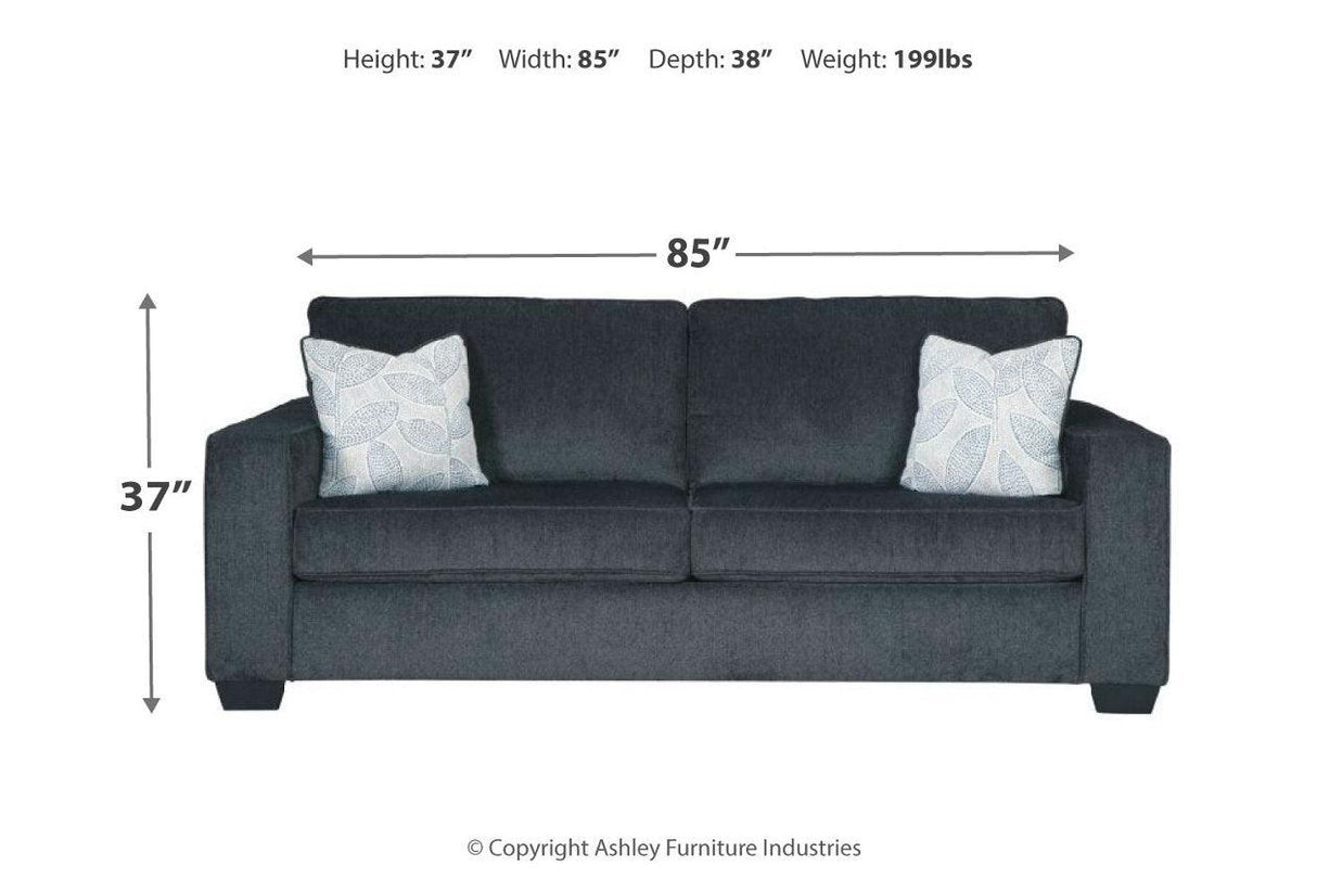 Altari Slate Queen Sofa Sleeper by Ashley at Eve Furniture