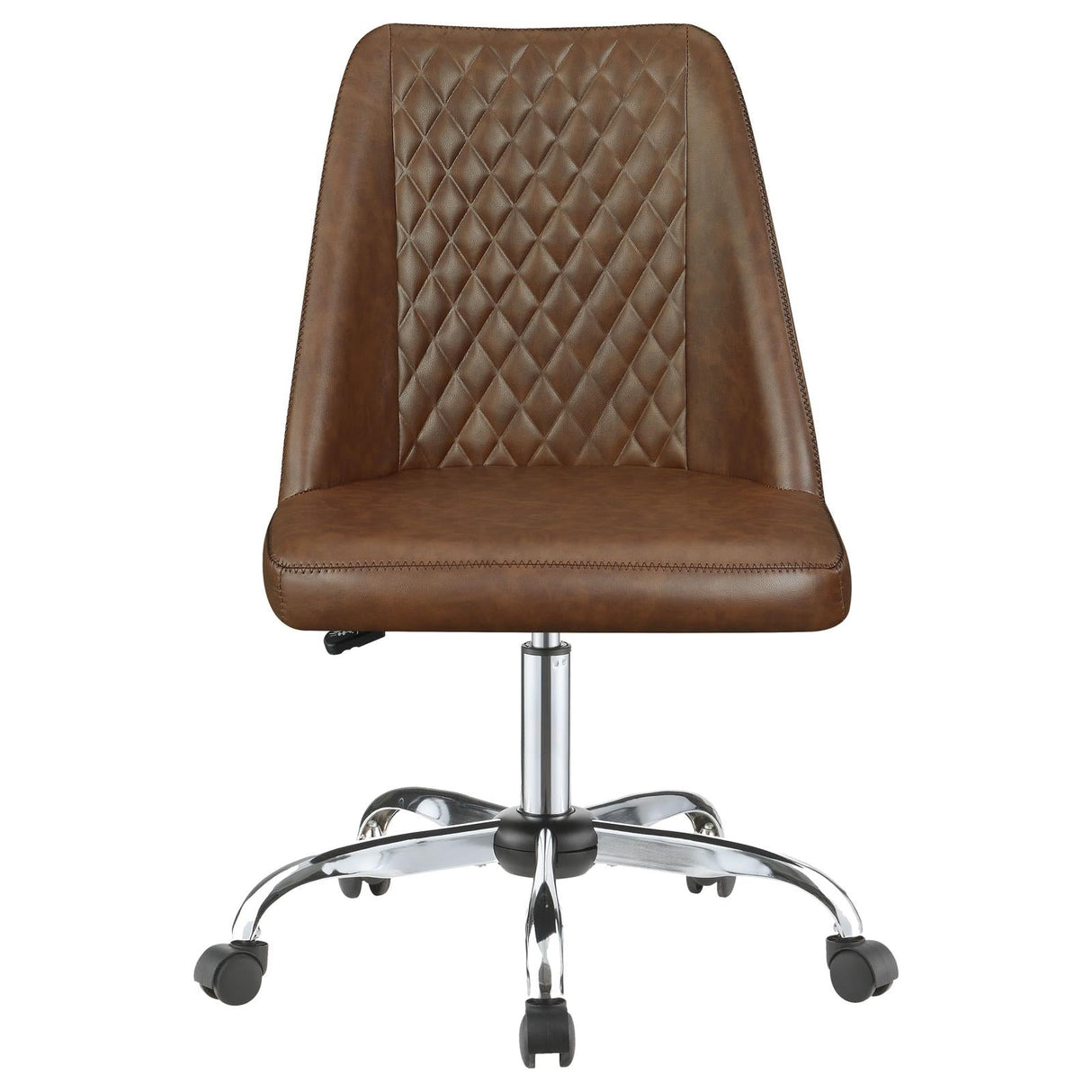 Althea Brown/Chrome Upholstered Tufted Back Office Chair