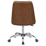 Althea Brown/Chrome Upholstered Tufted Back Office Chair