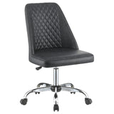 Althea Gray/Chrome Upholstered Tufted Back Office Chair