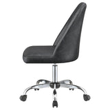 Althea Gray/Chrome Upholstered Tufted Back Office Chair