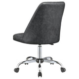 Althea Gray/Chrome Upholstered Tufted Back Office Chair