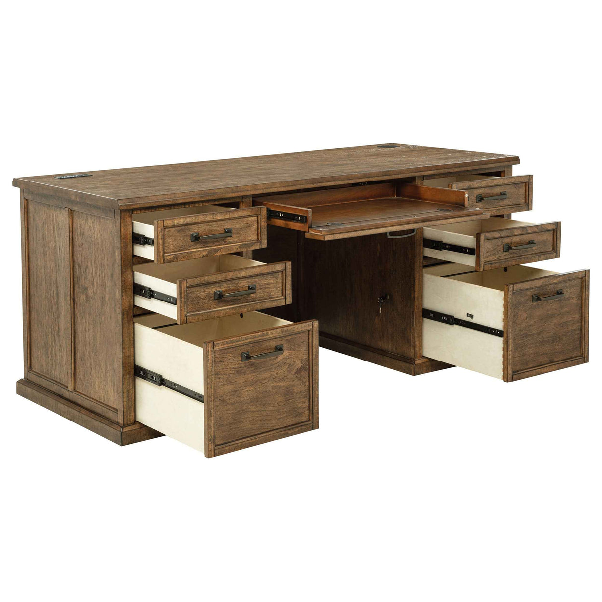 Altidore Distressed Brown 68-inch 7-drawer Executive Home Office Desk by Coaster at Eve Furniture