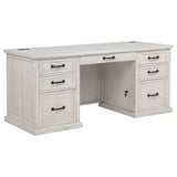 Altidore Distressed White 68-inch 7-drawer Executive Home Office Desk by Coaster at Eve Furniture