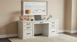 Altidore Distressed White 68-inch 7-drawer Executive Home Office Desk by Coaster at Eve Furniture