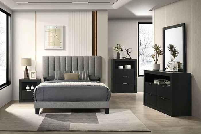 Altimari Black 4-Piece Queen Bedroom Set by Furniture of America at Eve Furniture