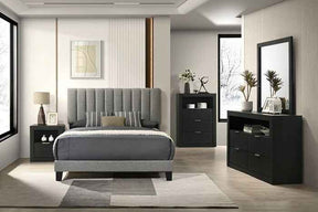 Altimari Black 4-Piece Queen Bedroom Set by Furniture of America at Eve Furniture