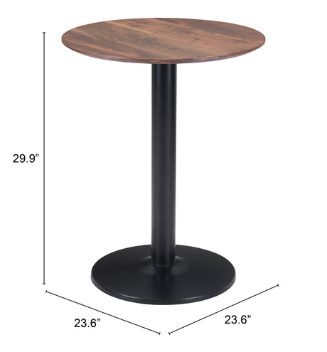 Alto Brown & Black Bistro Table by Zuomod at Eve Furniture