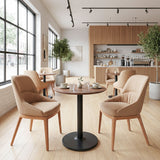 Alto Brown & Black Bistro Table by Zuomod at Eve Furniture