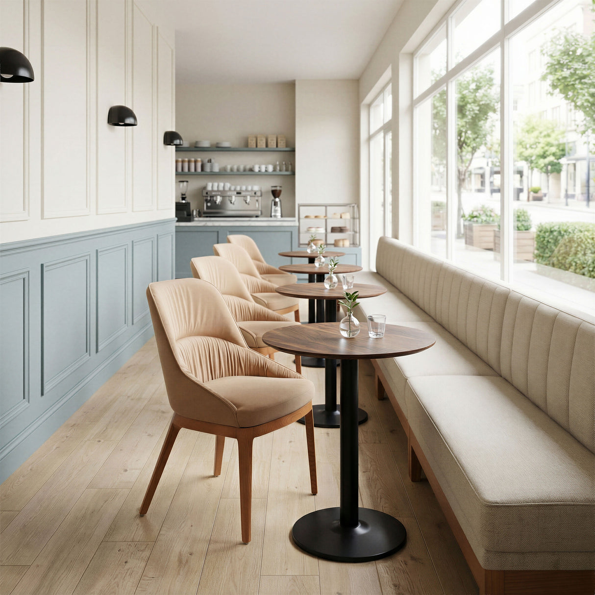 Alto Brown & Black Bistro Table by Zuomod at Eve Furniture