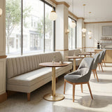 Alto Brown & Gold Bistro Table by Zuomod at Eve Furniture