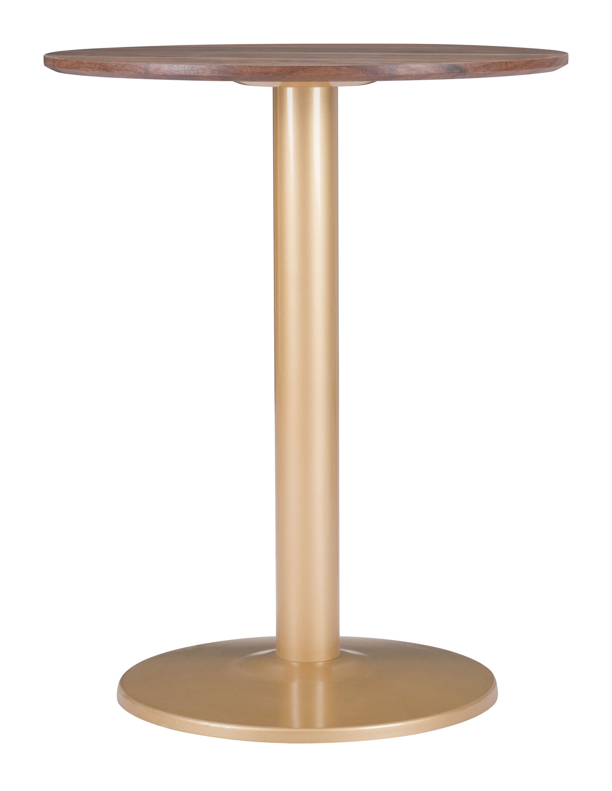 Alto Brown & Gold Bistro Table by Zuomod at Eve Furniture