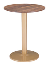 Alto Brown & Gold Bistro Table by Zuomod at Eve Furniture