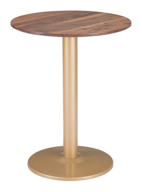 Alto Brown & Gold Bistro Table by Zuomod at Eve Furniture
