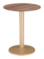 Alto Brown & Gold Bistro Table by Zuomod at Eve Furniture