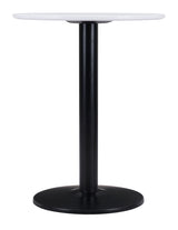 Alto White & Black Bistro Table by Zuomod at Eve Furniture