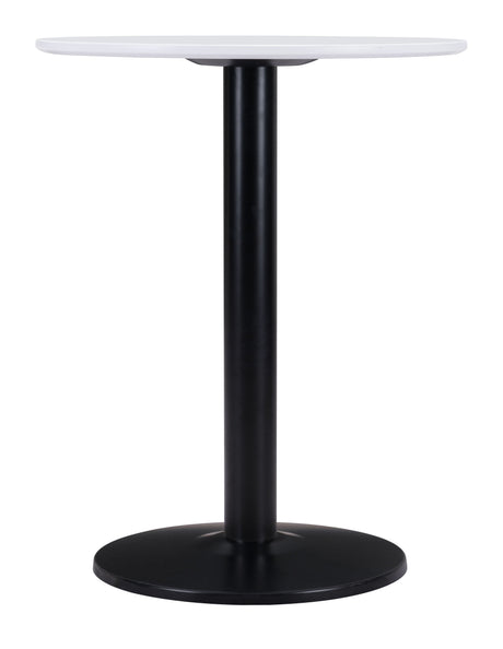 Alto White & Black Bistro Table by Zuomod at Eve Furniture