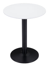 Alto White & Black Bistro Table by Zuomod at Eve Furniture