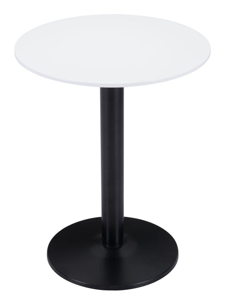 Alto White & Black Bistro Table by Zuomod at Eve Furniture