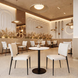 Alto White & Black Bistro Table by Zuomod at Eve Furniture