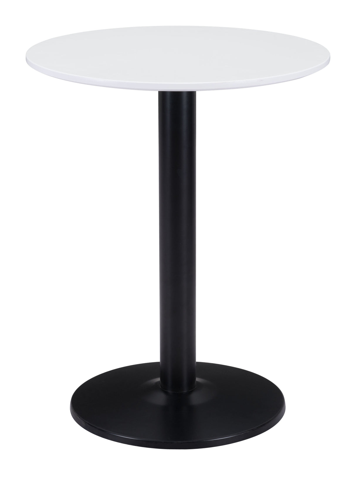 Alto White & Black Bistro Table by Zuomod at Eve Furniture