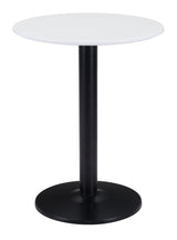 Alto White & Black Bistro Table by Zuomod at Eve Furniture