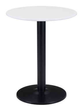 Alto White & Black Bistro Table by Zuomod at Eve Furniture