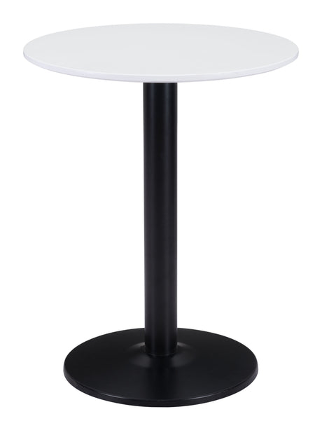 Alto White & Black Bistro Table by Zuomod at Eve Furniture