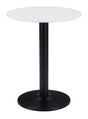 Alto White & Black Bistro Table by Zuomod at Eve Furniture