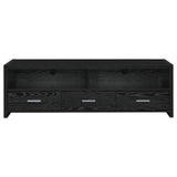 Alton 62" 3-Drawer TV Console Black Oak