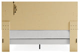 Altyra White King Upholstered Panel Bed by Ashley at Eve Furniture