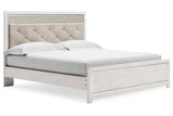 Altyra White King Upholstered Platform Bed by Ashley at Eve Furniture