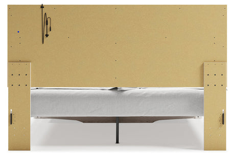 Altyra White King Upholstered Storage Panel Bed by Ashley at Eve Furniture
