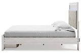 Altyra White King Upholstered Storage Panel Bed by Ashley at Eve Furniture