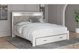 Altyra White King Upholstered Storage Panel Bed by Ashley at Eve Furniture