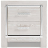 Altyra White LED Bookcase Upholstered Panel Bedroom Set by Ashley at Eve Furniture