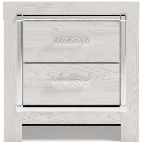 Altyra White LED Bookcase Upholstered Panel Bedroom Set by Ashley at Eve Furniture
