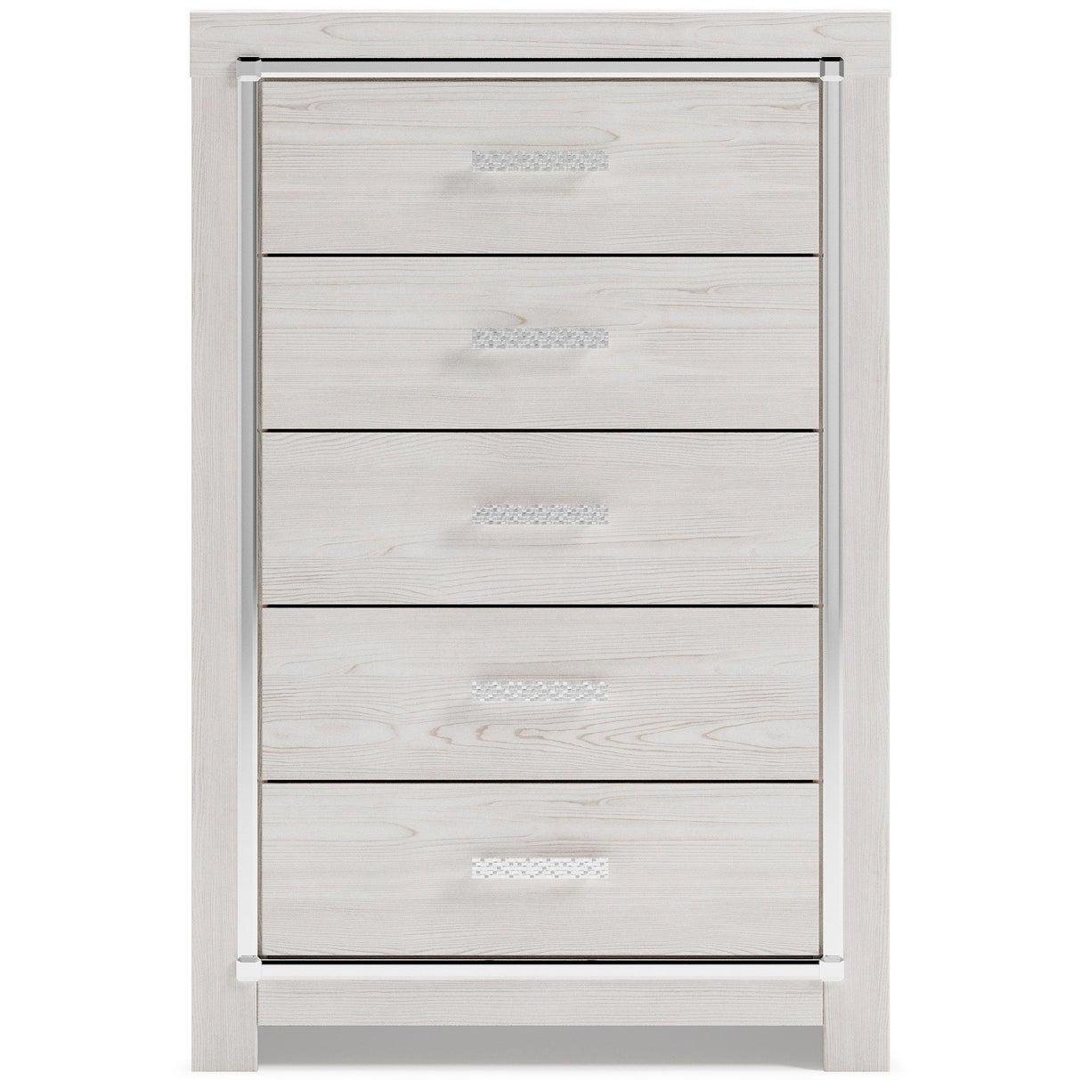 Altyra White LED Bookcase Upholstered Panel Bedroom Set by Ashley at Eve Furniture