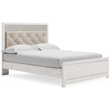 Altyra White LED Upholstered Panel Bedroom Set by Ashley at Eve Furniture