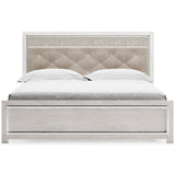 Altyra White LED Upholstered Panel Bedroom Set by Ashley at Eve Furniture