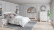 Altyra White LED Upholstered Panel Bedroom Set by Ashley at Eve Furniture