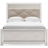 Altyra White LED Upholstered Panel Youth Bedroom Set by Ashley at Eve Furniture