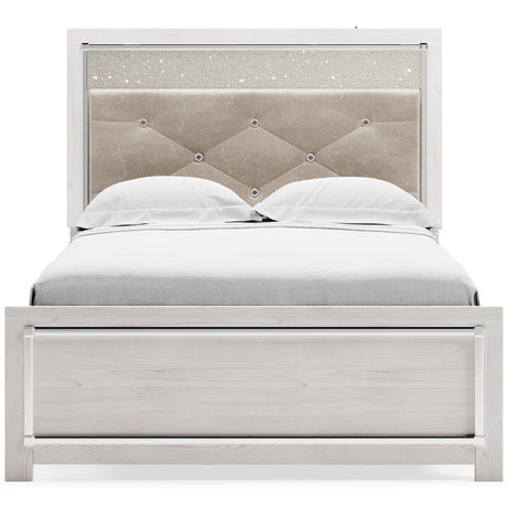 Altyra White LED Upholstered Panel Youth Bedroom Set by Ashley at Eve Furniture