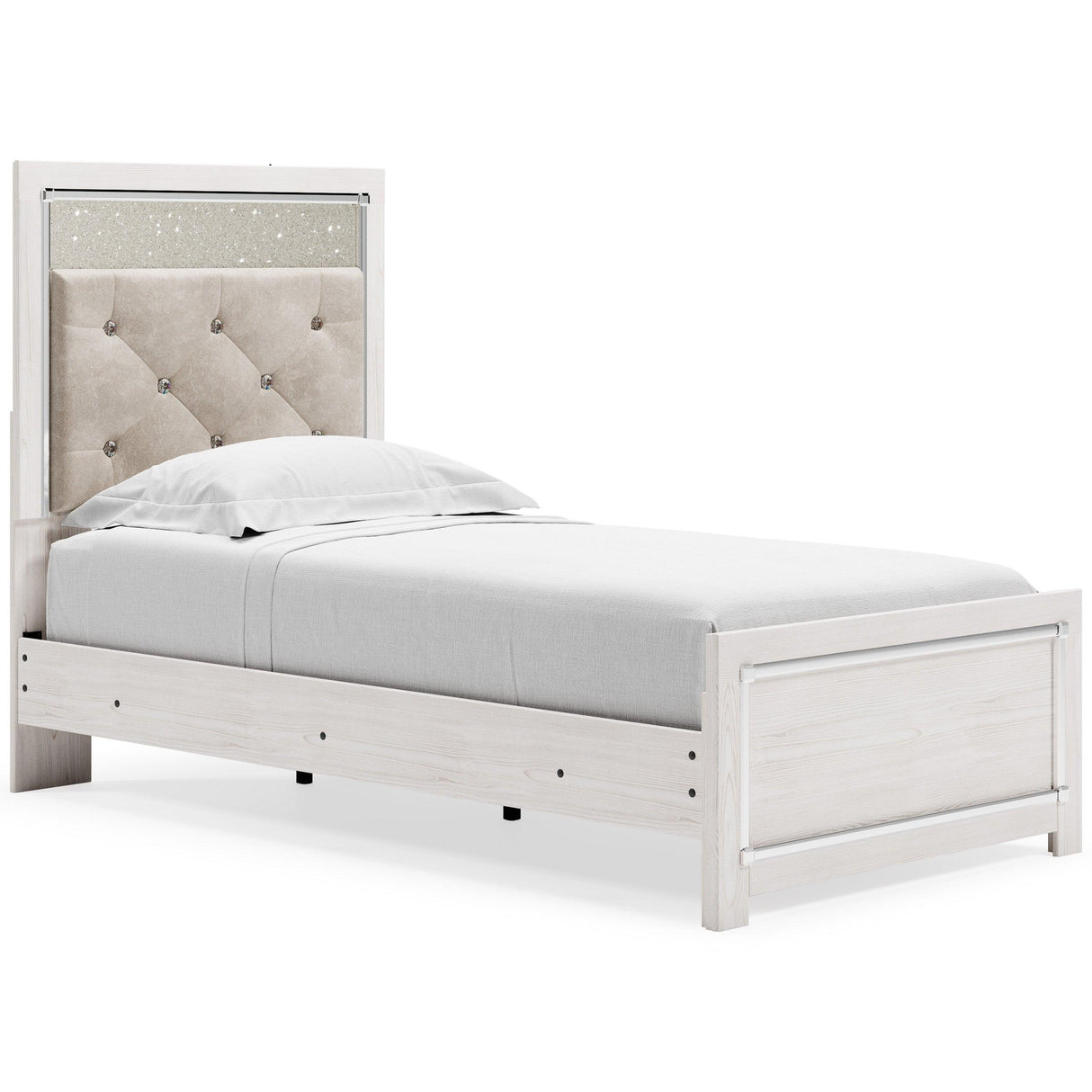 Altyra White LED Upholstered Panel Youth Bedroom Set by Ashley at Eve Furniture