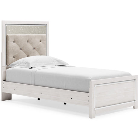 Altyra White LED Upholstered Panel Youth Bedroom Set by Ashley at Eve Furniture
