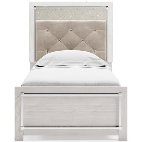 Altyra White LED Upholstered Panel Youth Bedroom Set by Ashley at Eve Furniture