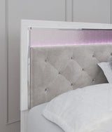 Altyra White LED Upholstered Panel Youth Bedroom Set by Ashley at Eve Furniture