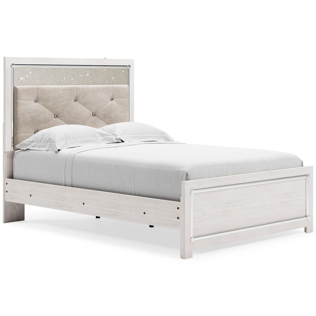 Altyra White LED Upholstered Panel Youth Bedroom Set by Ashley at Eve Furniture