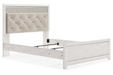 Altyra White Queen Upholstered Panel Bed by Ashley at Eve Furniture