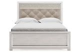 Altyra White Queen Upholstered Panel Bed by Ashley at Eve Furniture